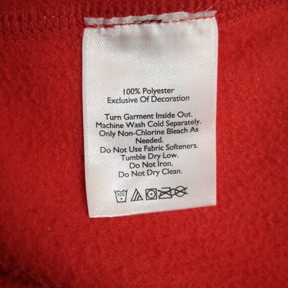 Eddie Bauer Ladies Size Large Red 1/4 Zipper Fleece Pullover - Picture 5 of 11